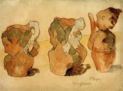 Stenen potten door Paul Gauguin