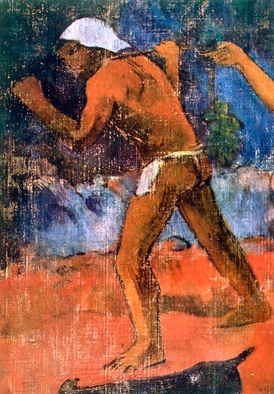 Scène uit het Tahitiaanse leven (detail), 1896 door Paul Gauguin