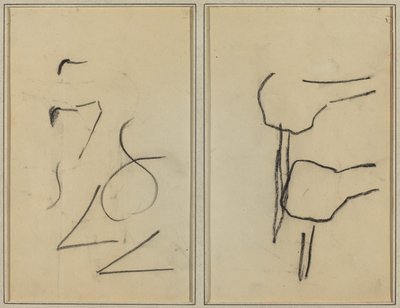 Kladjes; Twee Vormen [verso] door Paul Gauguin
