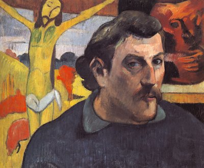 Zelfportret met de gele Christus door Paul Gauguin