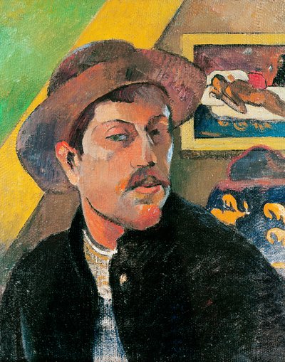 Zelfportret met Hoed, 1893-94 door Paul Gauguin