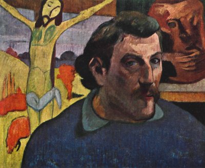 Zelfportret met de gele Christus, 1889 1939 door Paul Gauguin