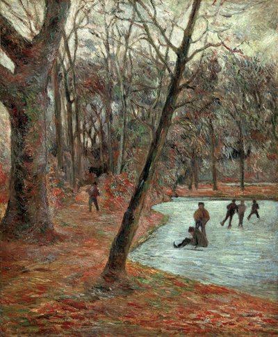 Schaatsers in het Frederiksberg Park door Paul Gauguin