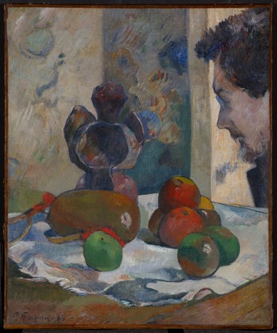 Stilleven met het profiel van Laval door Paul Gauguin
