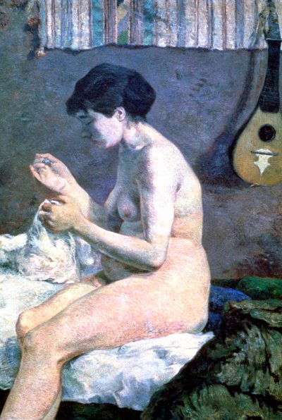 Studie van een naakt, 1880 door Paul Gauguin