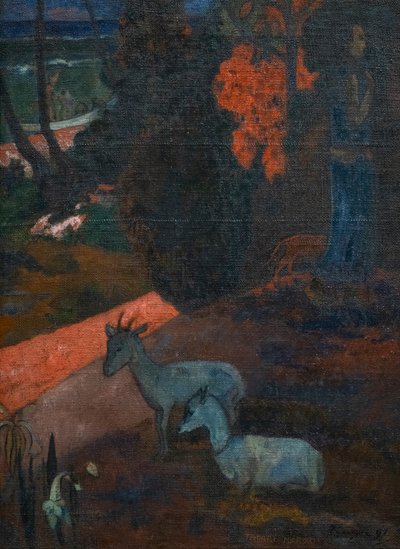 TARARI MARURU (landschap met twee geiten) door Paul Gauguin