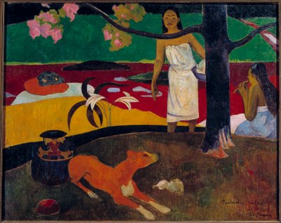 Tahitische scène door Paul Gauguin