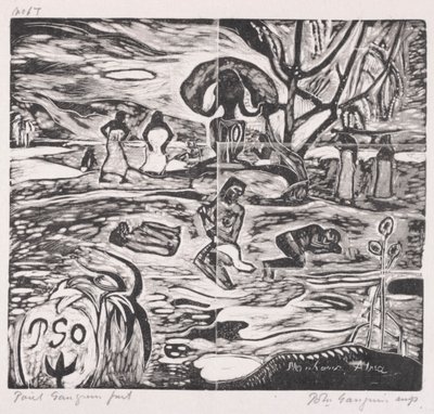 Tahitische Serie: Offers aan een God door Paul Gauguin