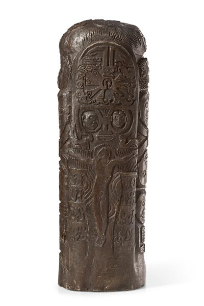 Tahitische totem naar Christus aan het kruis, na 1894 door Paul Gauguin