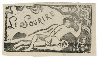Tahitiaanse vrouw, hoofddeksel voor Le sourire door Paul Gauguin