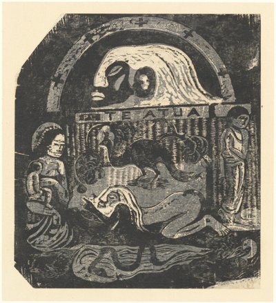 Te Atua De Goden Kleine Plaat, in of na 1895 door Paul Gauguin