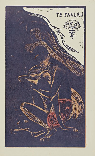 Te Faruru Hier maken we liefde Uit de serie Noa Noa, 1893-1894 door Paul Gauguin