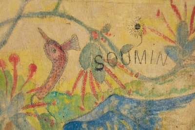 De Blauwe Ibis (detail), 1892 door Paul Gauguin