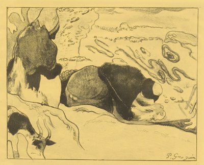 De wasvrouwen door Paul Gauguin