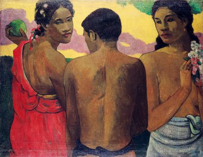 Drie Tahitianen door Paul Gauguin
