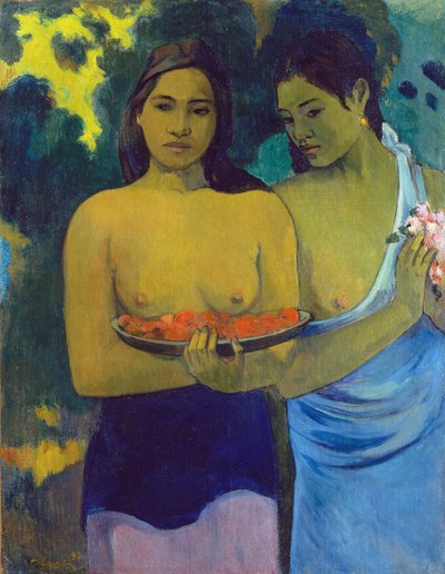 Twee Tahitianen door Paul Gauguin