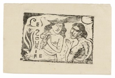 Twee Vrouwen aan het Kletsen, kopstuk voor Le Sourire door Paul Gauguin