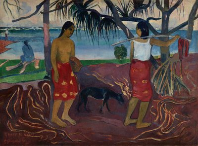 Onder de Pandanus door Paul Gauguin