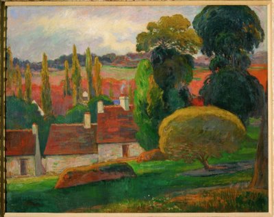 Een boerderij in Bretagne door Paul Gauguin