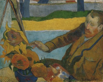 Vincent van Gogh schildert zonnebloemen door Paul Gauguin