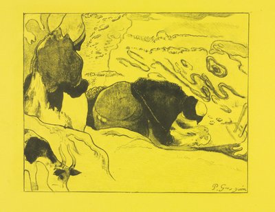 Volpini Suite: Wasvrouwen Les Laveuses door Paul Gauguin