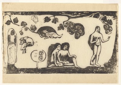 Vrouwen, Dieren en Bladeren door Paul Gauguin