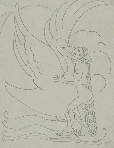 Leda en de Zwaan door Paul Gaulois
