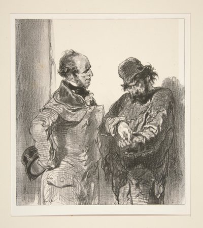 (Slecht besteed geld.) door Paul Gavarni