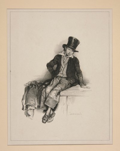 (STUDIE VAN door Paul Gavarni