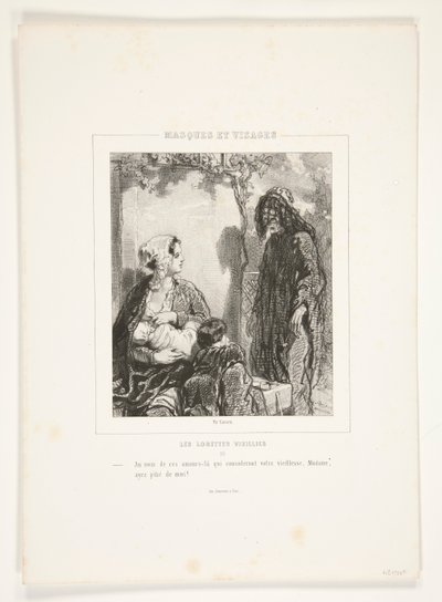 Au nom de ces amours-là, qui consoleront votre vieillesse, Madame, ayez pitié de moi! door Paul Gavarni