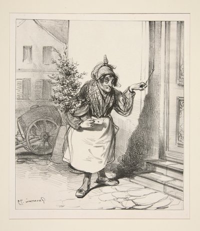 Lieve engel mijn liefde stuurt je op de door Paul Gavarni