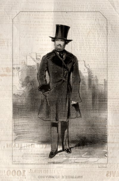 Costumes d Humann, 1843 door Paul Gavarni