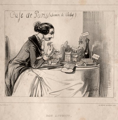 Croquis Fantastique: Bon Appetit door Paul Gavarni