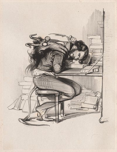 Émile Forgues (Oude Nick) door Paul Gavarni