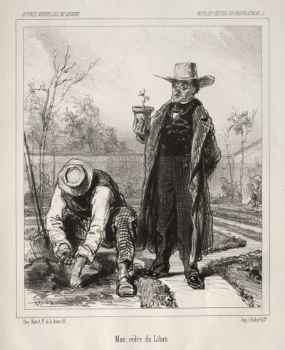 Daden en Gebaren van de Eigenaar door Paul Gavarni