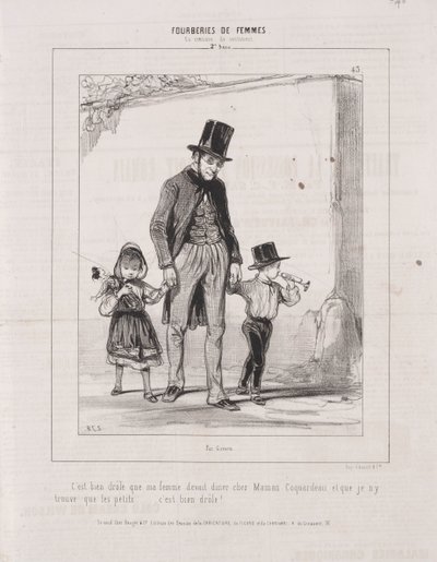 Fourberies de Femmes: En matière de sentiment, 1842 door Paul Gavarni
