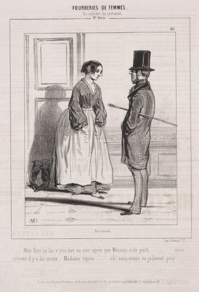 Fourberies de Femmes: En matière de sentiment, 1842 door Paul Gavarni