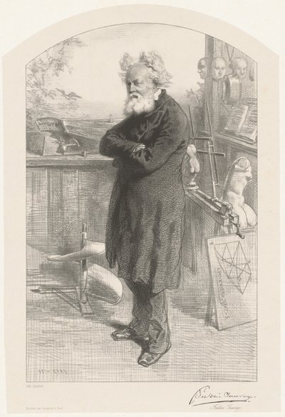 Frédéric Sauvage door Paul Gavarni