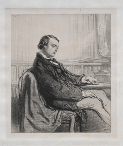 Heren van de pers: Théodore de Banville, 1853 door Paul Gavarni