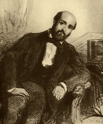 Henry Murger (1822-61) door Paul Gavarni