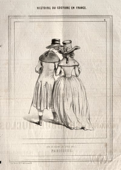 Histoire du Costume en France: Parisiens, 1843 door Paul Gavarni