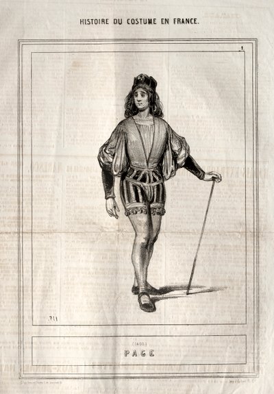 Historique du Costume en France: Pagina door Paul Gavarni