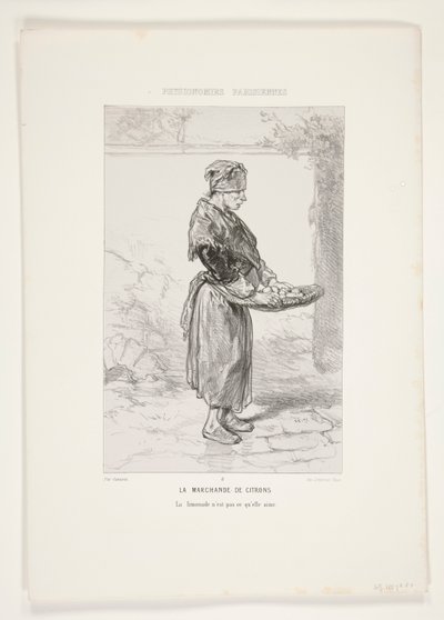 LA MARCHANDE DE CITRONS. La limonade n door Paul Gavarni