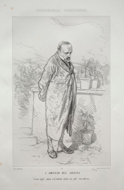 De Tuinliefhebber door Paul Gavarni