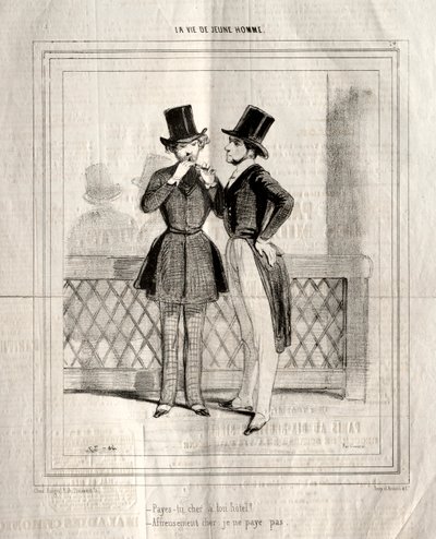 Het Leven van een Jonge Man, 1842 door Paul Gavarni