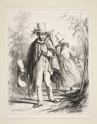De aanval van door Paul Gavarni