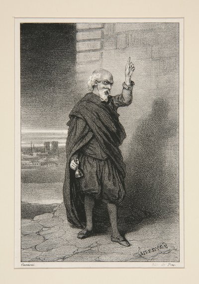 De klokkenluider van de overledenen door Paul Gavarni