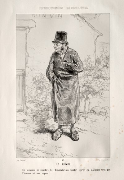 Le Lundi door Paul Gavarni