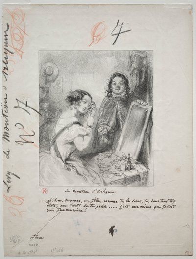 De Mantel van Arlequin: Eh bien! Tu verra, ma fille... door Paul Gavarni