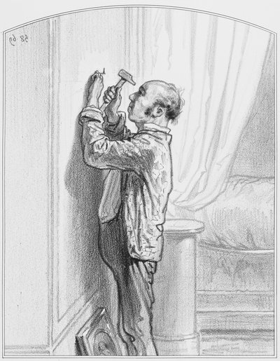 Het portret van de Prima Donna, Plaat 4 uit Les Toquades, 1858 door Paul Gavarni